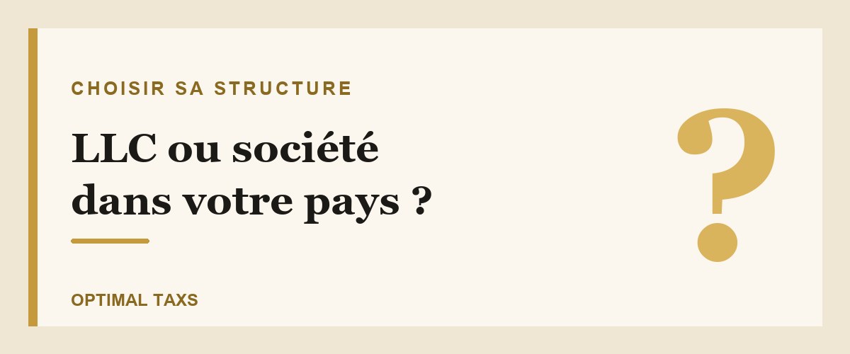 Illustration : LLC américaine ou société dans votre pays